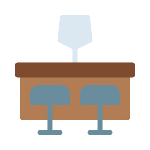 bar de vinos Vector Stall Flat icono