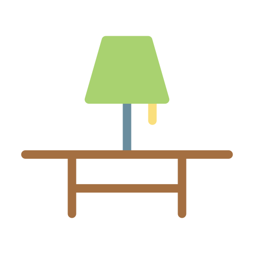 lámpara de mesa Vector Stall Flat icono