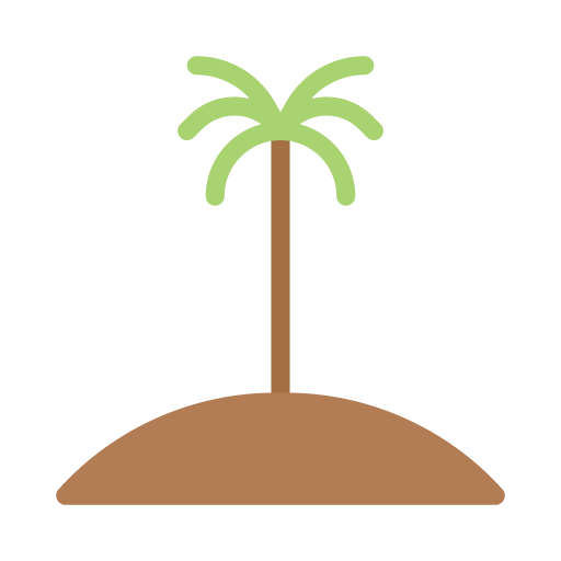 drzewo palmowe Vector Stall Flat ikona