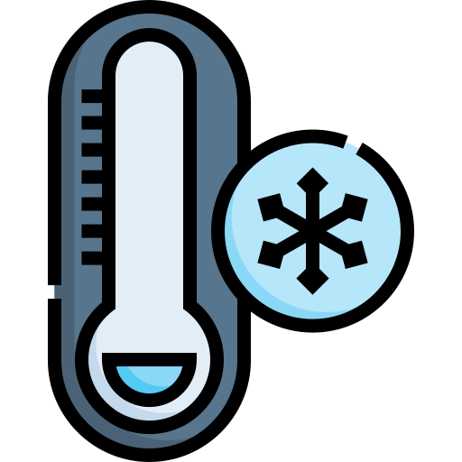 congelación Detailed Straight Lineal color icono