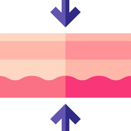 피부 퍼밍 Basic Straight Flat icon