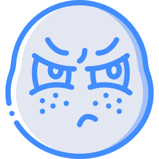Annoyed Basic Miscellany Blue icon
