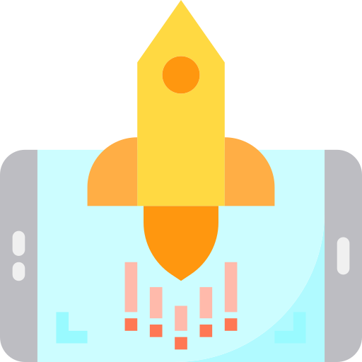 Rocket srip Flat icon