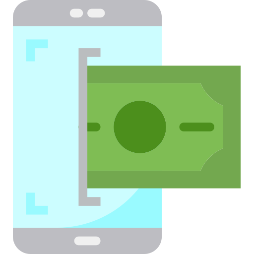 Mobile payment srip Flat icon