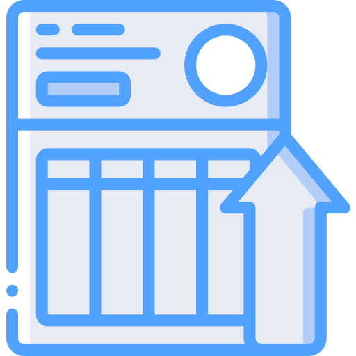 Invoice Basic Miscellany Blue icon