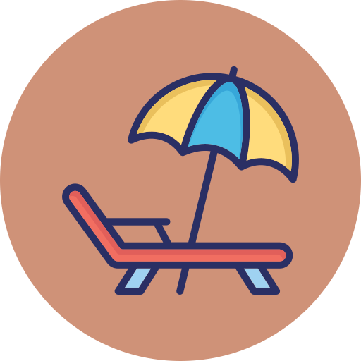 silla de cubierta Generic color lineal-color icono