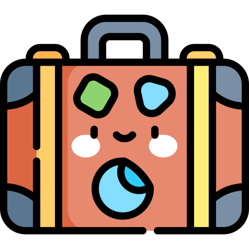 bolsa de viaje Kawaii Lineal color icono