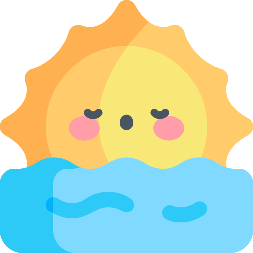 Sunset Kawaii Flat icon