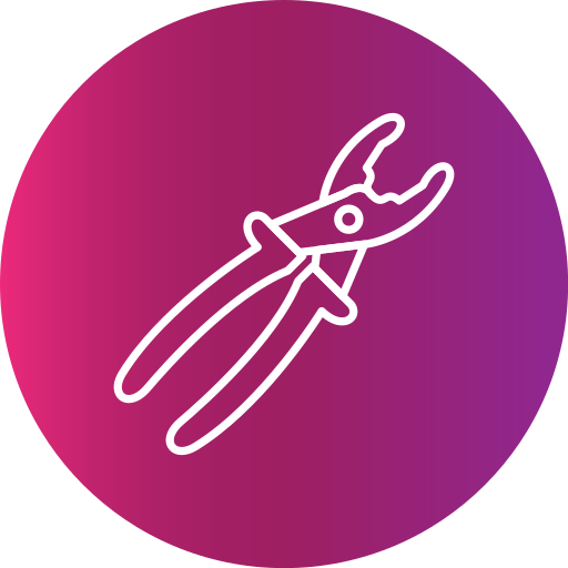 Needle nose pliers Generic gradient fill icon