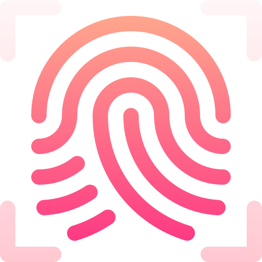 Fingerprint identification Basic Gradient Gradient icon