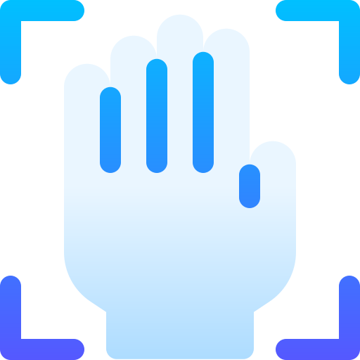 Palm recognition Basic Gradient Gradient icon