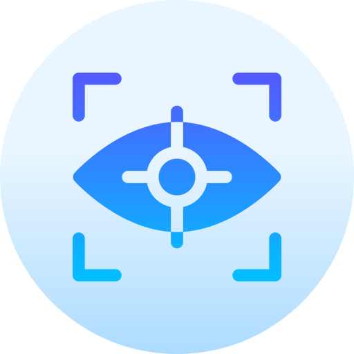 Eye scanner Basic Gradient Circular icon