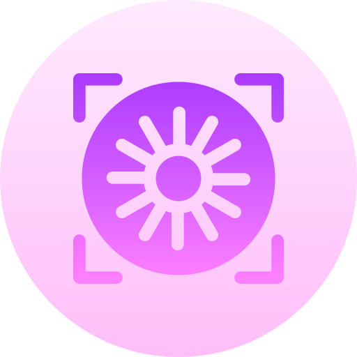 인식 홍채 Basic Gradient Circular icon