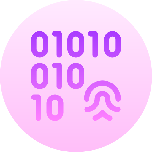 디지털 신원 Basic Gradient Circular icon