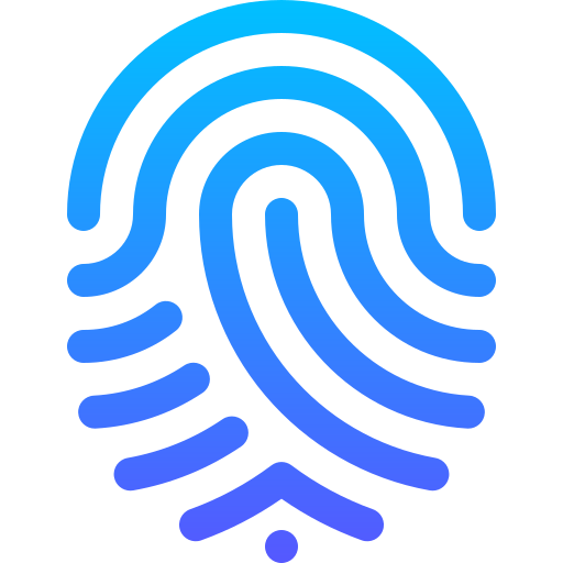 fingerabdruck Basic Gradient Lineal color icon