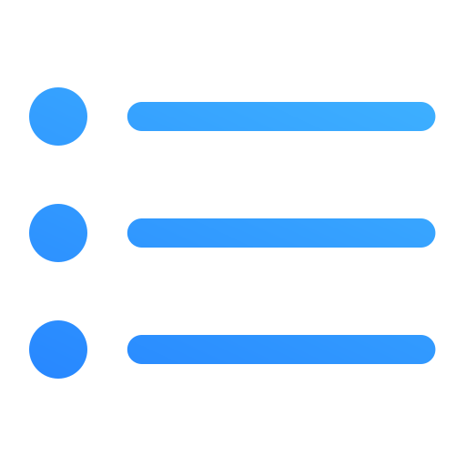 elenco Generic gradient outline icona