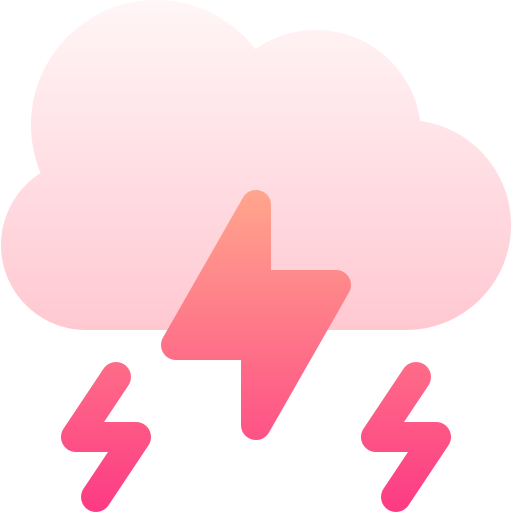 Lightning bolt Basic Gradient Gradient icon