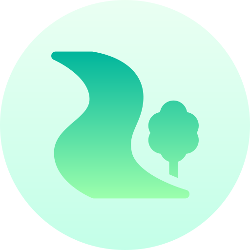 River Basic Gradient Circular icon