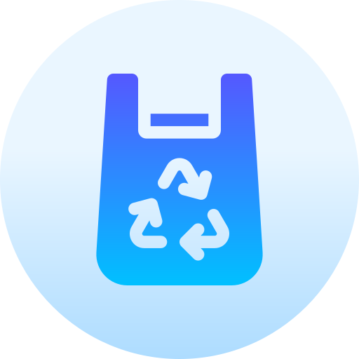 Recycling bag Basic Gradient Circular icon