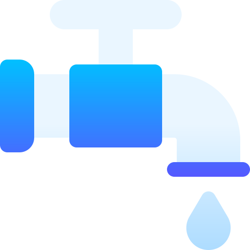 waterkraan Basic Gradient Gradient icoon