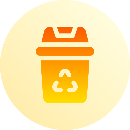 poubelle de recyclage Basic Gradient Circular Icône