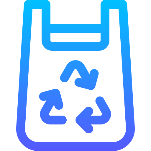 borsa per il riciclaggio Basic Gradient Lineal color icona