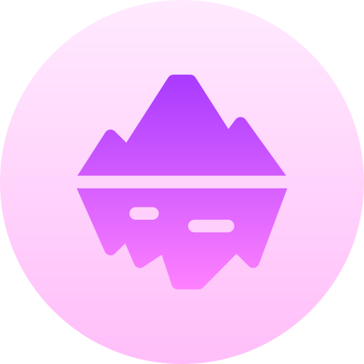 氷山 Basic Gradient Circular icon