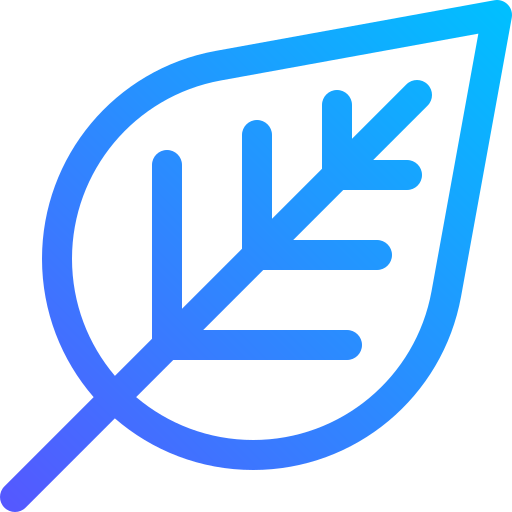 hoja Basic Gradient Lineal color icono