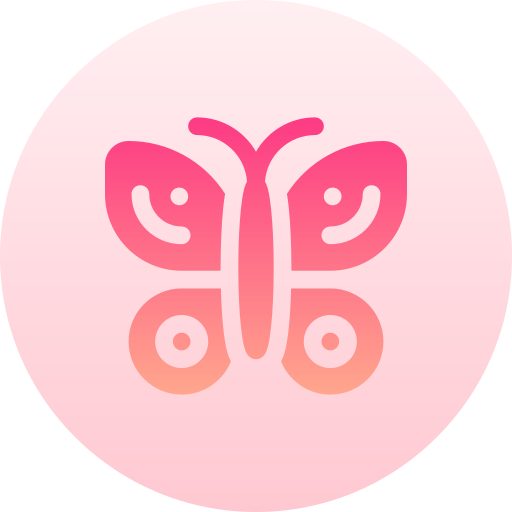 Butterfly Basic Gradient Circular icon