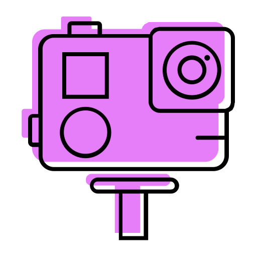 caméra d'action Generic outline Icône