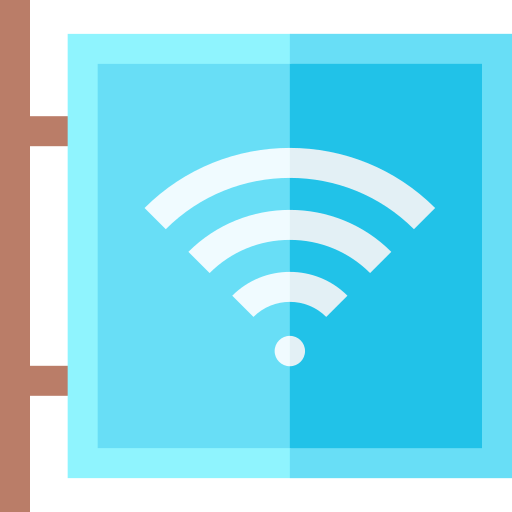 Wifi sign Basic Straight Flat icon