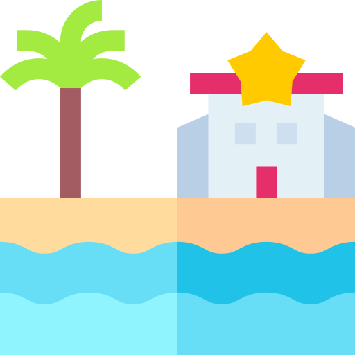 해변 Basic Straight Flat icon
