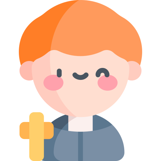 Priest Kawaii Flat icon