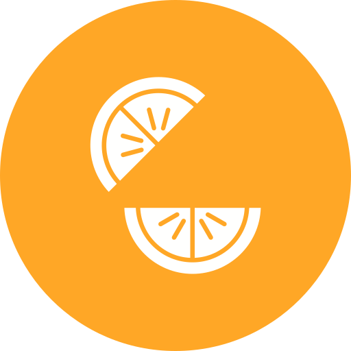 Долька апельсина Generic color fill иконка