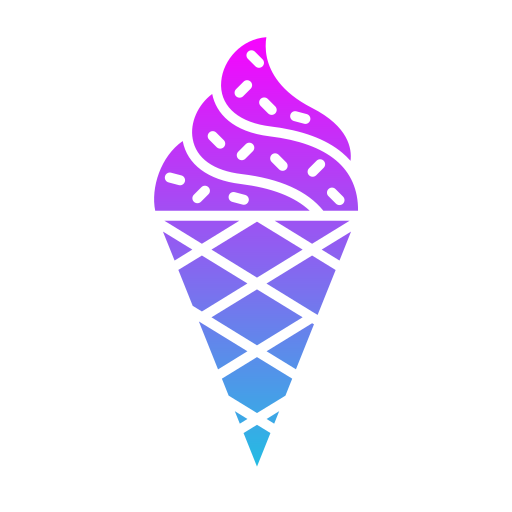 wafelek do lodów Generic gradient fill ikona