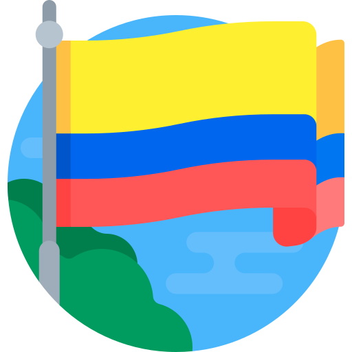 Колумбия Detailed Flat Circular Flat иконка