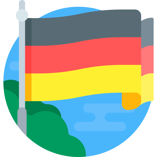 duitse vlag Detailed Flat Circular Flat icoon