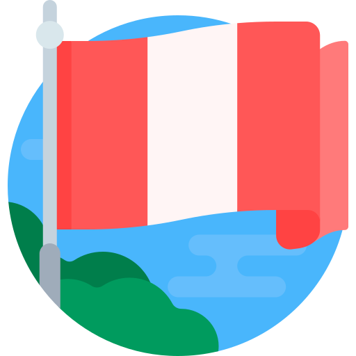 drapeau du pérou Detailed Flat Circular Flat Icône