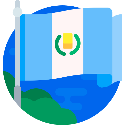 drapeau guatémaltèque Detailed Flat Circular Flat Icône
