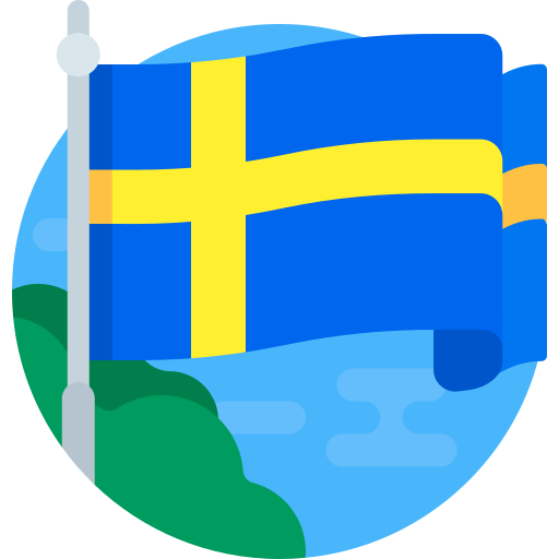 flaga szwecji Detailed Flat Circular Flat ikona