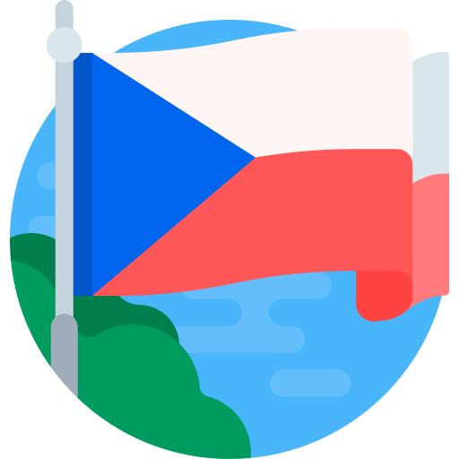 bandeira da república tcheca Detailed Flat Circular Flat Ícone