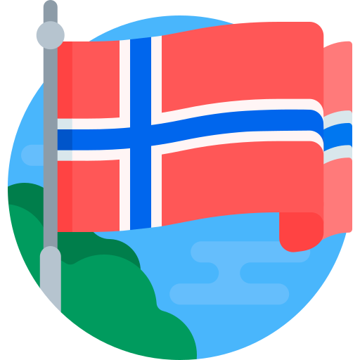 노르웨이 국기 Detailed Flat Circular Flat icon
