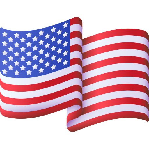 bandiera americana 3D Color icona