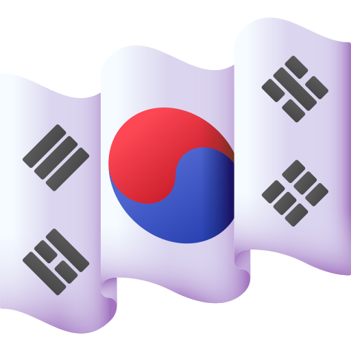 bandeira da coreia 3D Color Ícone