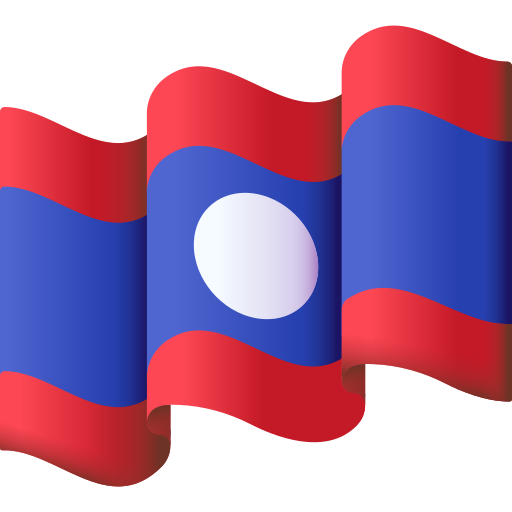 bandeira do laos 3D Color Ícone