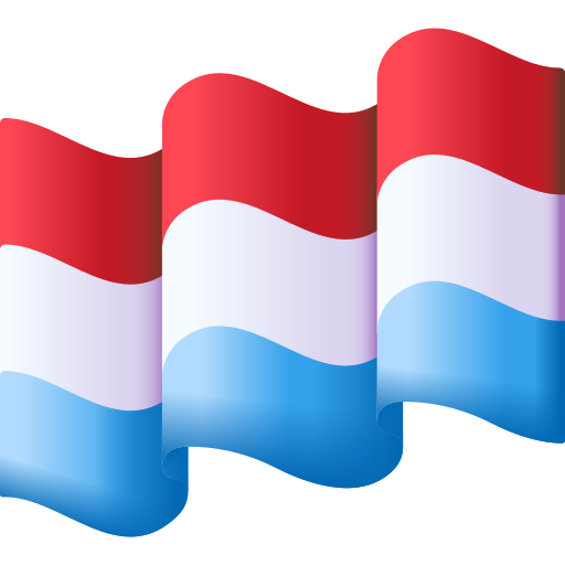 bandiera del lussemburgo 3D Color icona