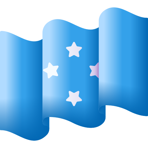 bandiera della micronesia 3D Color icona