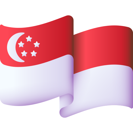 singaporese vlag 3D Color icoon