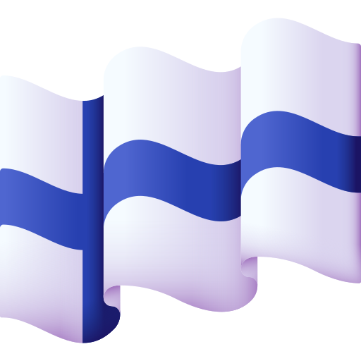 Флаг Финляндии 3D Color иконка