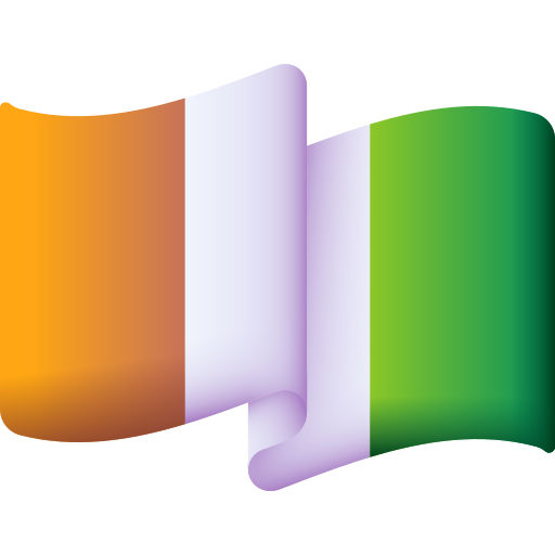 vlag van ivoorkust 3D Color icoon